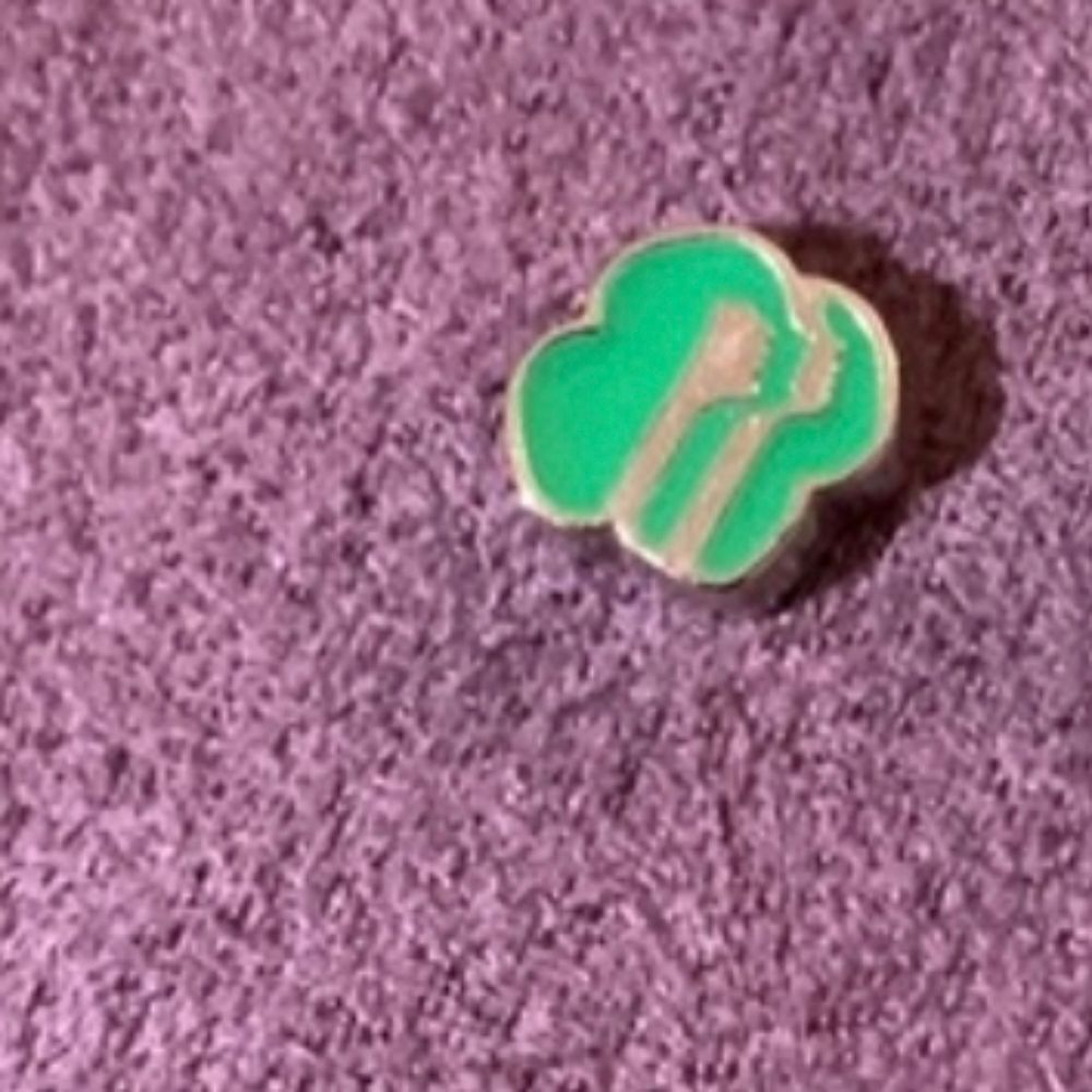 Girlscout Green Clover Charm For Floating Lockets